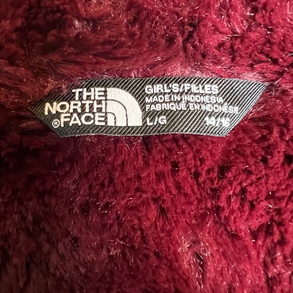 TNF Mossbud Swirl Parka Puffer Jacket Hooded Quilted Winter Coat Youth L 14/16 - Picture 14 of 14